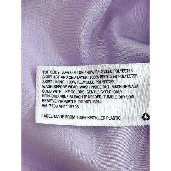 Cat & Jack Girls’ Dress S 6/6X Lavender Ruffled Cap Sleeves Daisy Overlays Party - Picture 5 of 9